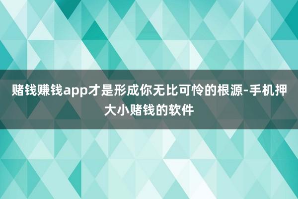 赌钱赚钱app才是形成你无比可怜的根源-手机押大小赌钱的软件