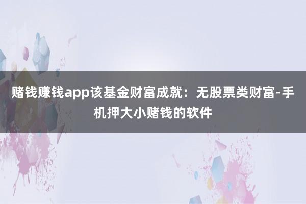 赌钱赚钱app该基金财富成就：无股票类财富-手机押大小赌钱的软件