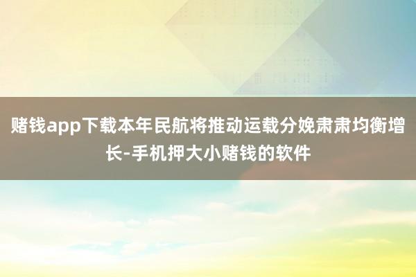 赌钱app下载本年民航将推动运载分娩肃肃均衡增长-手机押大小赌钱的软件