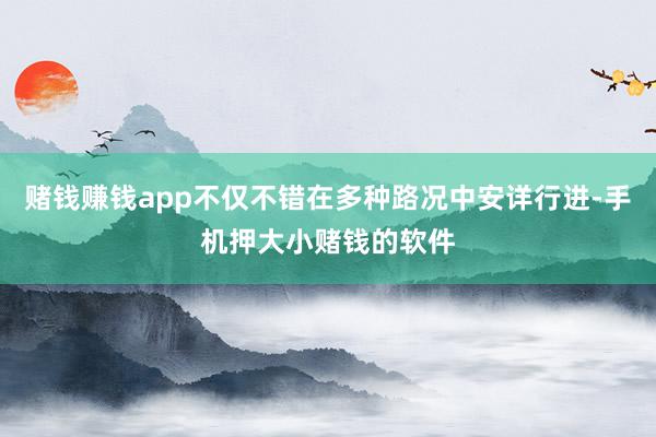 赌钱赚钱app不仅不错在多种路况中安详行进-手机押大小赌钱的软件