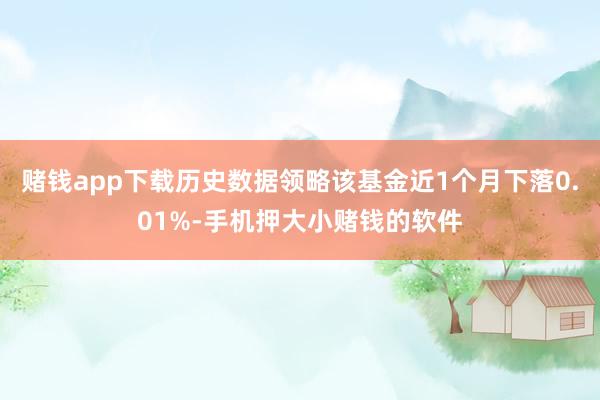 赌钱app下载历史数据领略该基金近1个月下落0.01%-手机押大小赌钱的软件