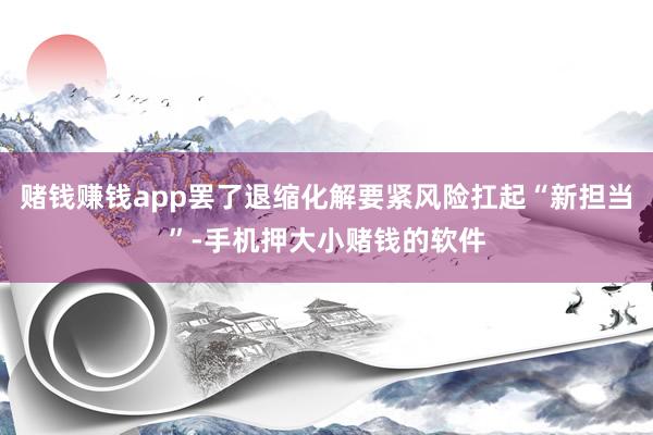 赌钱赚钱app罢了退缩化解要紧风险扛起“新担当”-手机押大小赌钱的软件